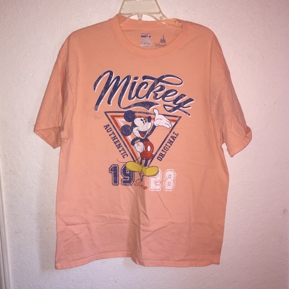 Coral Mickey Mouse shirt unisex sz xl